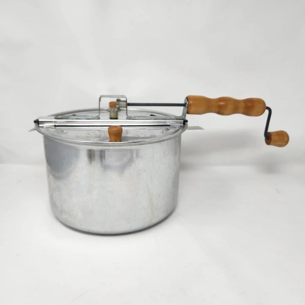 Vintage Wabash Valley Farms Whirley-Pop Popcorn Maker Aluminum 6-quart Pan